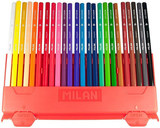 Milan Coloured Pencils 24 Pieces Plastic Stand 729324
