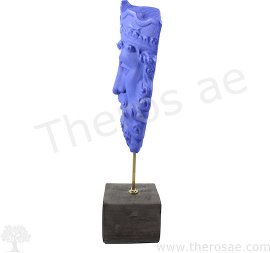 Mască A Lui Poseidon Ceramică 12.5 X 7 X 28.3cm Albastru Ruar