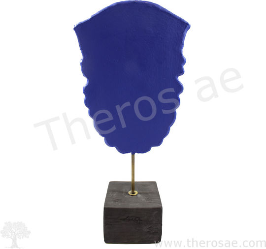 Poseidon Mask Ceramic 12.5 x 7 x 28.3cm Blue Roux Tabletop Decor