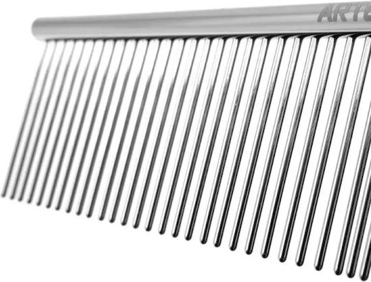 Artero Comb Large / Medium for Long-Haired Dogs for Coat Care Silver