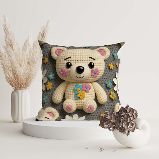 SteweHome Față De Pernă Decorativă Pentru Copii Gri