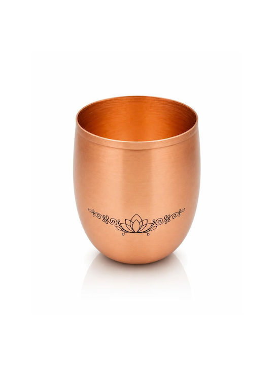 Kupfer Wasserbrille Lotus Design Handgefertigte Reine Kupferbrille 350ml