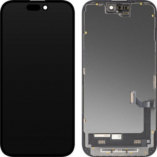 MP Οθόνη με Μηχανισμό Αφής για Apple Iphone 15 (Μαύρο)