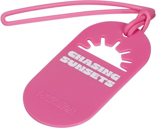 American Tourister Luggage Label Pink