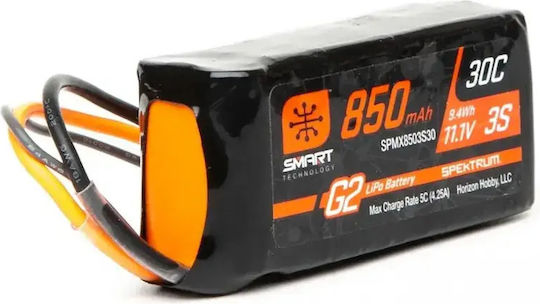 Spektrum Lipo Battery 11.1v 850mah 3s 30c Smart G2 Ic2