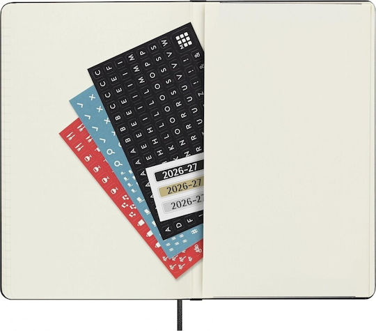 Moleskine Classic Planner 2026 2027 Weekly Horizontal 18 Month Black Large 13x21 Hard Cover 8056999279929