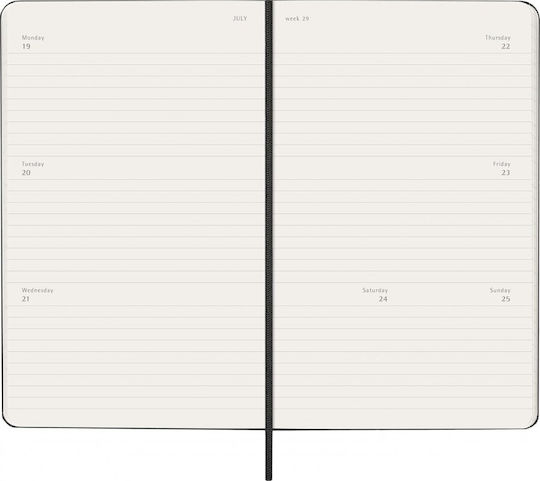Moleskine Classic Planner 2026 2027 Weekly Horizontal 18 Month Black Large 13x21 Hard Cover 8056999279929