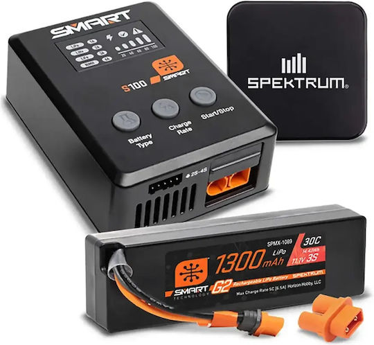 Spektrum Smart Powerstage Baterie 1300mAh 3s 30c Lipo Încărcător Ic2 S100 Alimentare 65w
