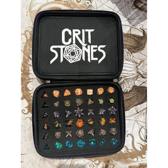 Critstones Калъф За Зарове Arcanum Черен Зелен