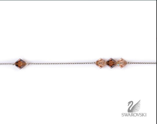 Swarovski Brillenkette 14 Stücke Beigen-Braunen