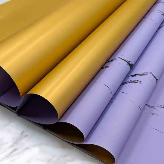 Floral Foil Stone&shine Lilac Sheets 56x56 Cm 20 Pcs