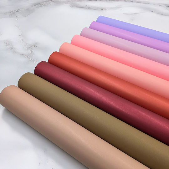 Scented Floral Foil Satin Aroma Coffee Milk Roll 50cm X 9m