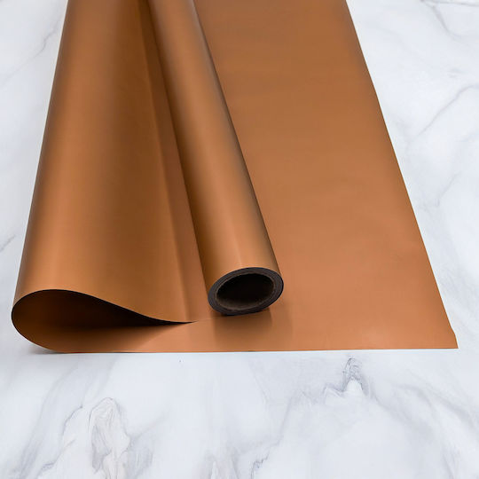 Florale Folie Eleganter Brauner Roll 58cm x 10m