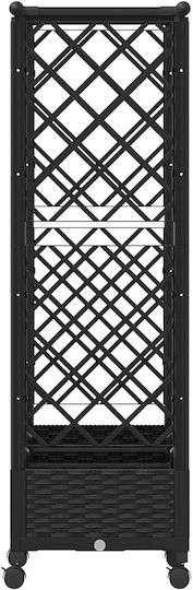 vidaXL Kunststoff Blumenkasten Schwarz 164x40x127cm