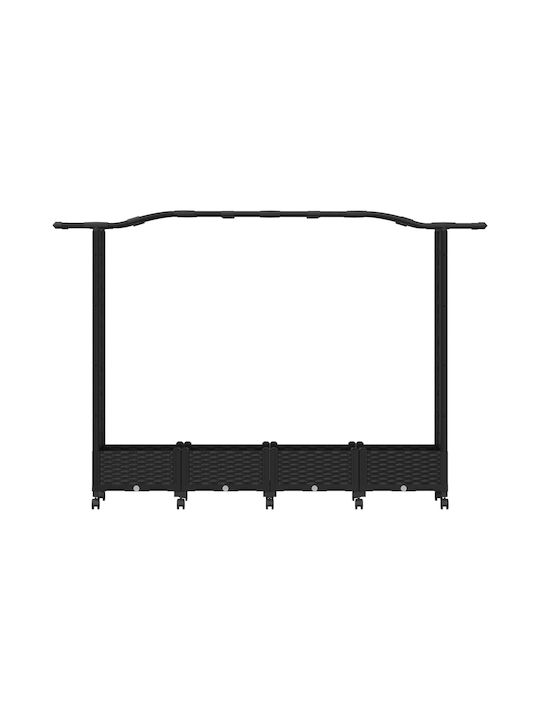 vidaXL Kunststoff Blumenkasten Schwarz 207x40x129cm