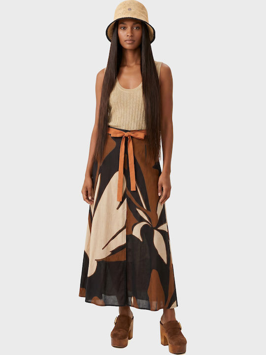 Fustă Maxi Talie Înaltă Multicolor