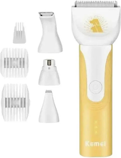 Kemei Professional Dog Grooming Clipper Rechargeable Titanium 5800rpm