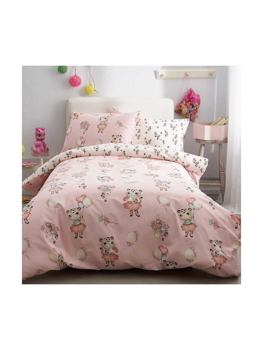Vesta Home Σετ Μονά με Λάστιχο Leopard