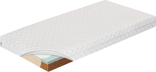 Greco Strom Crib Mattress Theseas with Memory Foam & Coconut Fiber 91x100cm