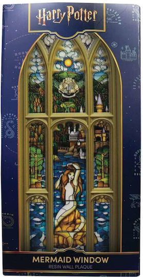 FaNaTtik Harry Potter Resin Plaque Mermaid Stained Glass Window Figure