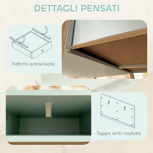 Kids Desk Made of Melamine Green 90x52x105cm