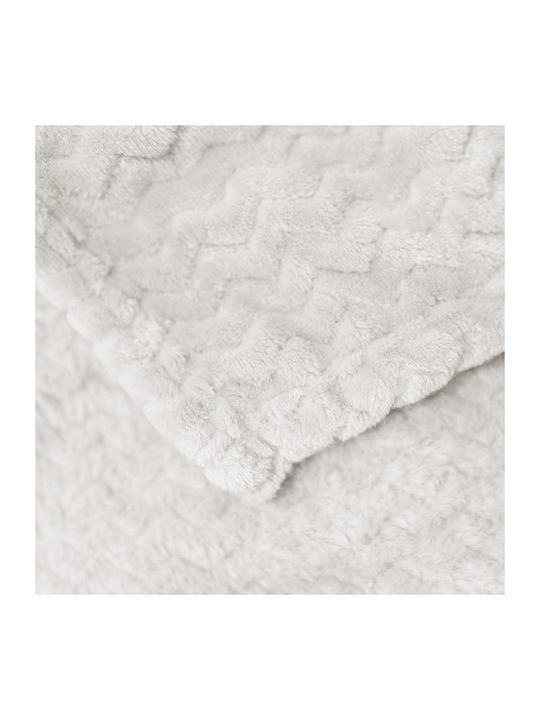 To megalo pazari Fleece Blanket Single 160x220cm White
