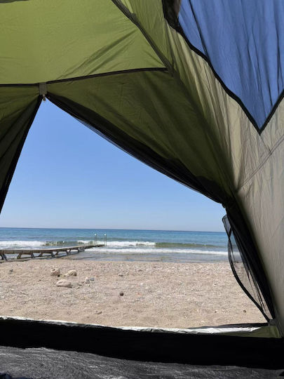 Medrelaxhome Camping Tent Set Of 2 Pieces Σετ Με Σκηνή Camping Με Προστασία Uv Και Πτυσ. Καρέκλα Παραλίας Compact Γκρι