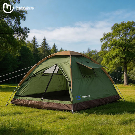 Medrelaxhome Camping Tent Set Of 2 Pieces Σετ Με Σκηνή Camping Με Προστασία Uv Και Πτυσ. Καρέκλα Παραλίας Compact Γκρι