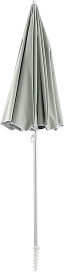 Medrelaxhome Umbrelă Pliabilă De Plajă Din Aluminiu Diametru 2m Cu Protecție UV Verde Set Cu Scaun Pliabil Compact