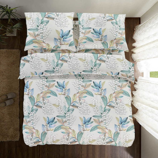 Cotton Market Подредба Едно 160x200см Цветя