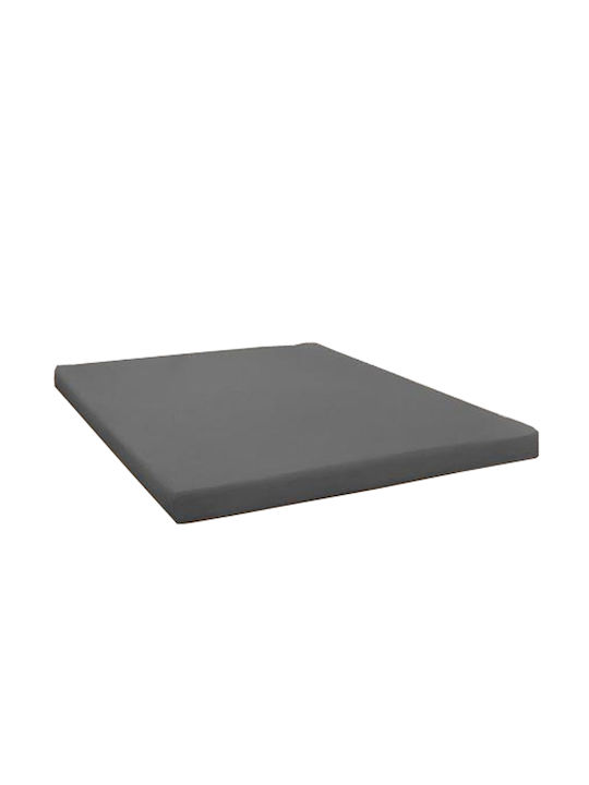 KZ Karo Bettlaken Einzel mit Gummibettlaken 90x200cm Graphit