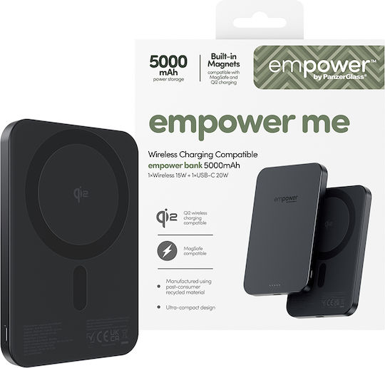 PanzerGlass Empower MagSafe 5000mAh 15W with USB-C Port Black