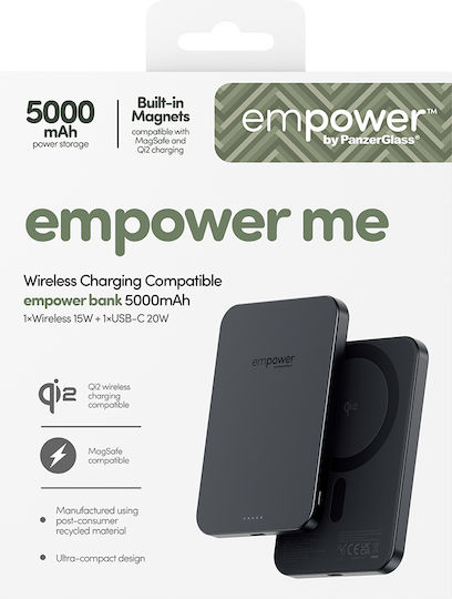 PanzerGlass Empower MagSafe 5000mAh 15W with USB-C Port Black
