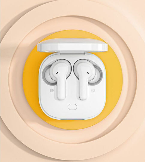 QCY T13 Pro In-ear Bluetooth Handsfree Ακουστικά με Αντοχή στον Ιδρώτα και Θήκη Φόρτισης Λευκά