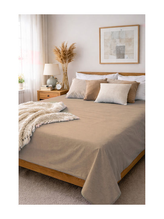 Fan Europe Σεντόνι Μονό 160x200εκ. Dark Beige