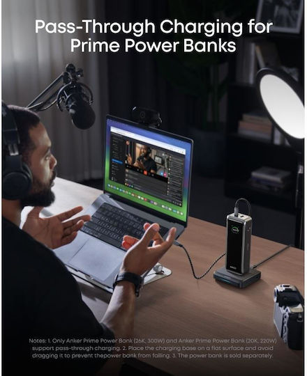 Anker Prime Power Bank 26250mAh 150W με 3 Θύρες USB-C Μαύρο