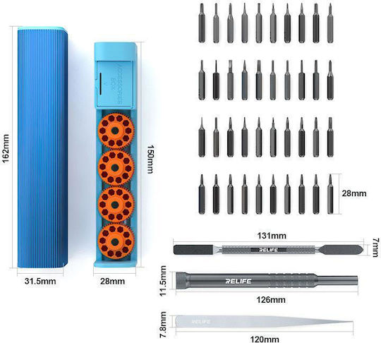 Relife RL-5122 43-in-1 Reparatur-Schraubendreher-Set
