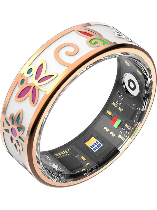 Forever Inel Inteligent Botanical 19,8mm cu Pulsometru Rose Gold