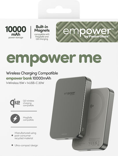 PanzerGlass empower MagSafe 10000mAh 20W με Θύρα USB-C Titanium
