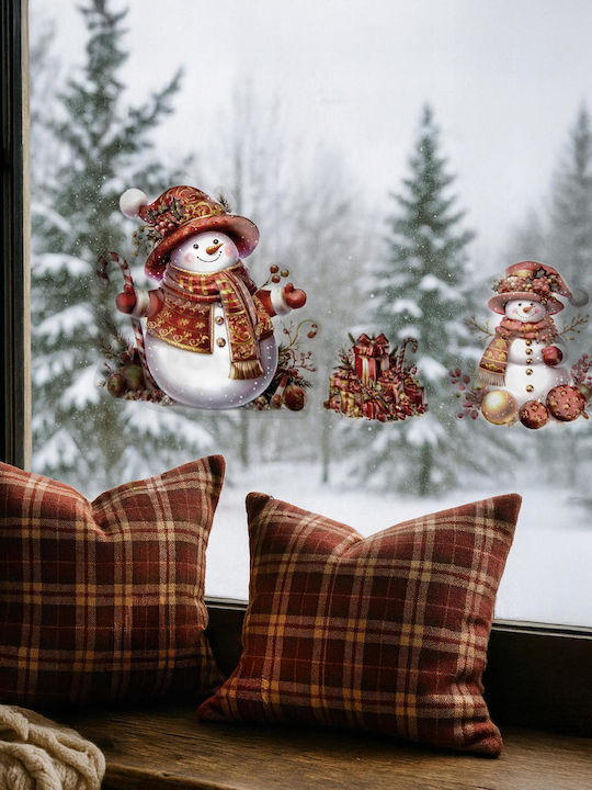 3D Weihnachtsaufkleber Große Fensterfolie Mix Vergionic