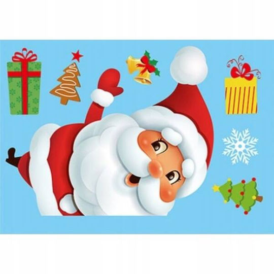 Ecarla Christmas Colorful Window Stickers 1 Sheet 20x30cm Nkd16