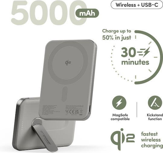 PanzerGlass Empower MagSafe 5000mAh 20W with USB-C Port Titanium