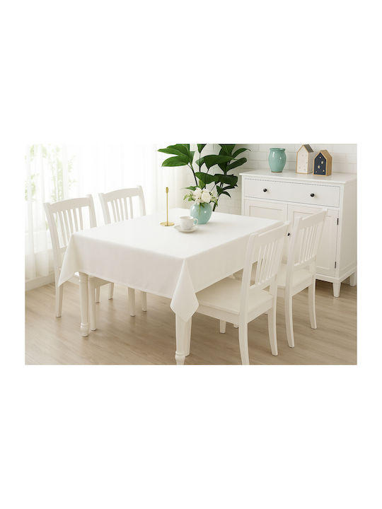 Now Art Amelia Home Fleckabweisendes Tischtuch Weiß 140x180cm