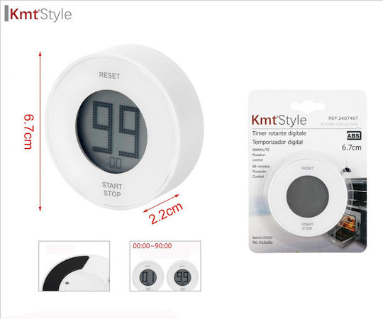 KMT Style Ψηφιακό Χρονόμετρο Κουζίνας Αντίστροφης Μέτρησης