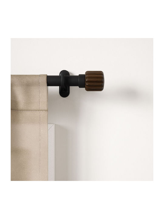 Umbra Extendable Metallic Curtain Pole Evie Single 107-305cm Black/Walnut