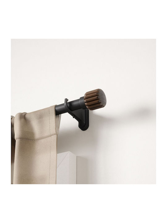 Umbra Extendable Metallic Curtain Pole Evie Single 107-305cm Black/Walnut