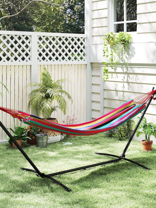 Outsunny Αιώρα Υφασμάτινη με Βάση Κόκκινη 310x117x105εκ. Outsunny Αιώρα Υφασμάτινη με Βάση Κόκκινη 310x117x105εκ.