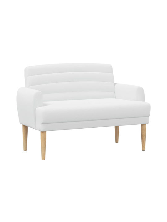 Двуместен Диван Бял 116x67x80см