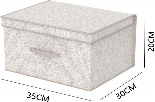 Fabric Storage Case for Clothes / Blanket / Duvet in Beige Colour 35x30x20cm