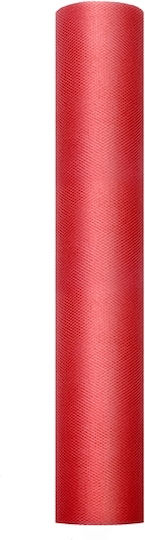 PartyDeco Țesătură Decorațiuni Tulle 30x900cm Roșu